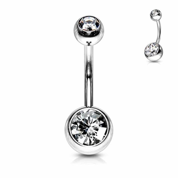 Navelpiercing met dubbele steen - Afbeelding 11