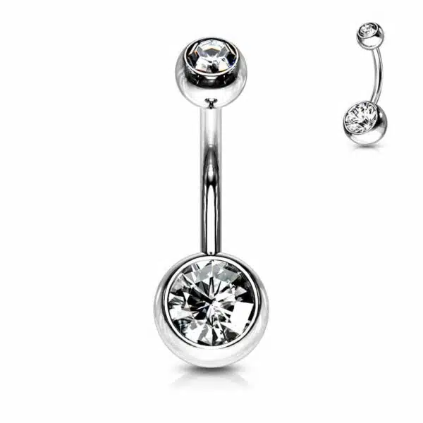 Navelpiercing met dubbele steen - Afbeelding 11