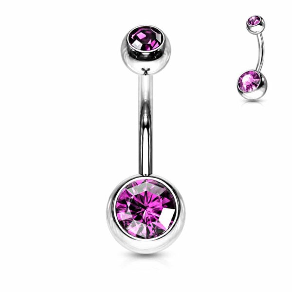 Navelpiercing met dubbele steen - Afbeelding 29