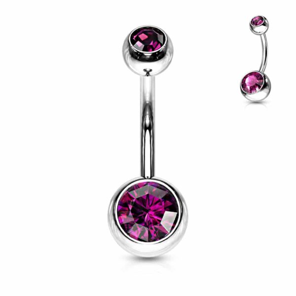 Navelpiercing met dubbele steen - Afbeelding 50
