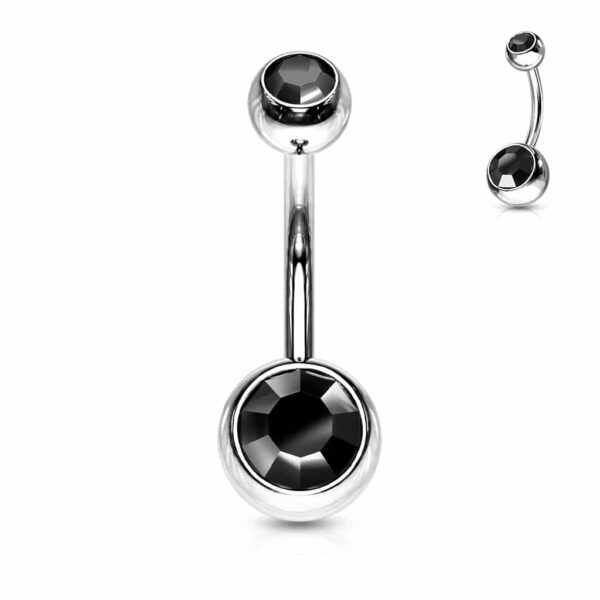 Navelpiercing met dubbele steen - Afbeelding 28