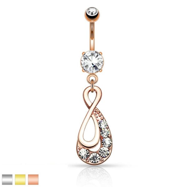 Navelpiercing met infinity hanger