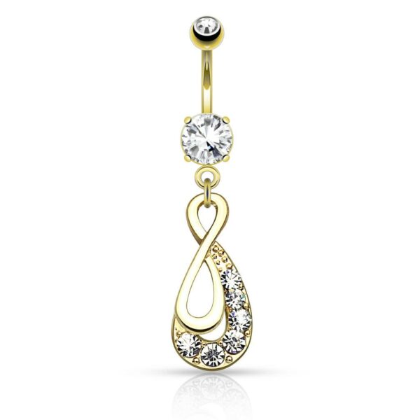 Navelpiercing met infinity hanger - Afbeelding 3
