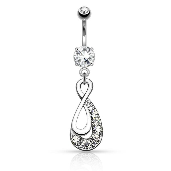 Navelpiercing met infinity hanger - Afbeelding 2