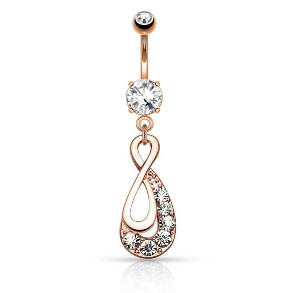 Navelpiercing met infinity hanger - Afbeelding 4