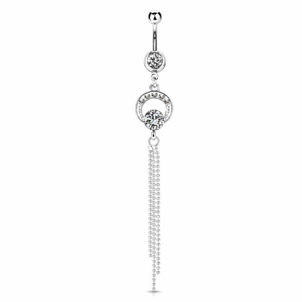 Navelpiercing met kettinghangers