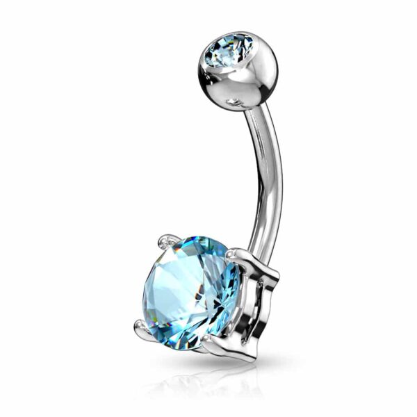 Navelpiercing met prong-set in diverse kleuren - Afbeelding 18