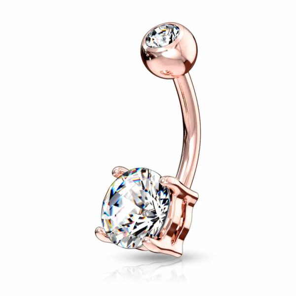 Navelpiercing met prong-set in diverse kleuren - Afbeelding 19