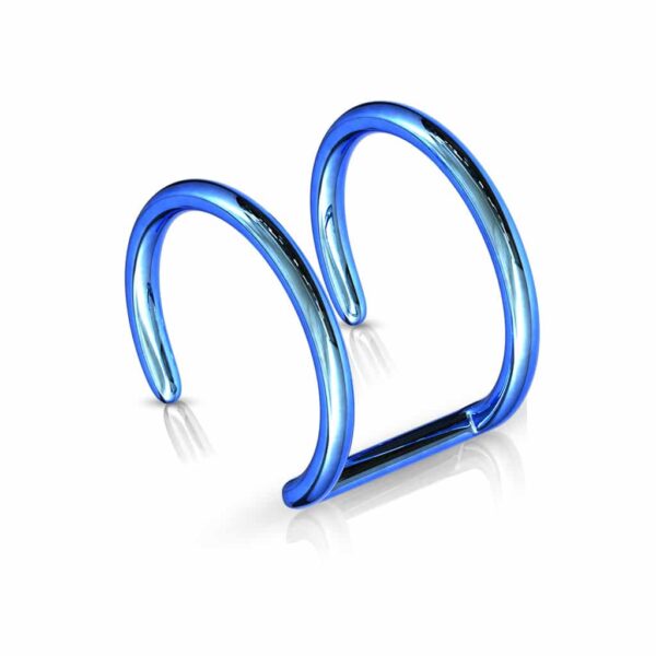 Neppe gekleurde helix piercing double - Afbeelding 3
