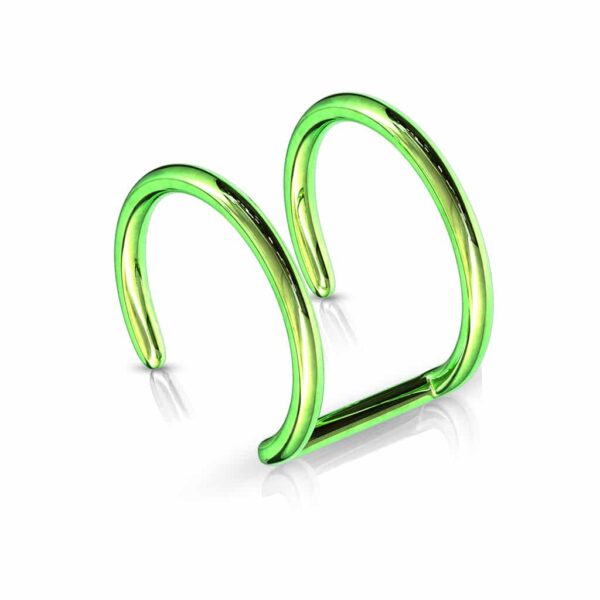 Neppe gekleurde helix piercing double - Afbeelding 4
