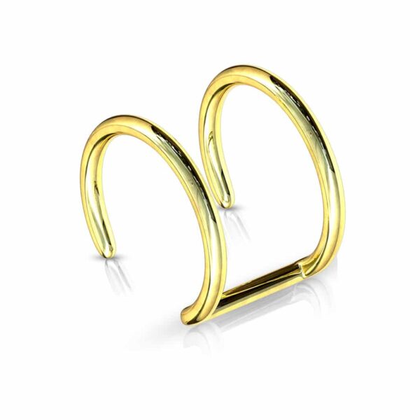Neppe gekleurde helix piercing double - Afbeelding 5