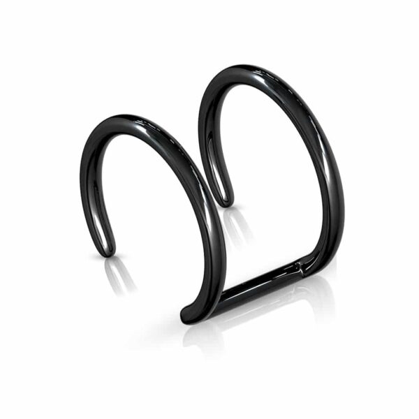Neppe gekleurde helix piercing double - Afbeelding 6