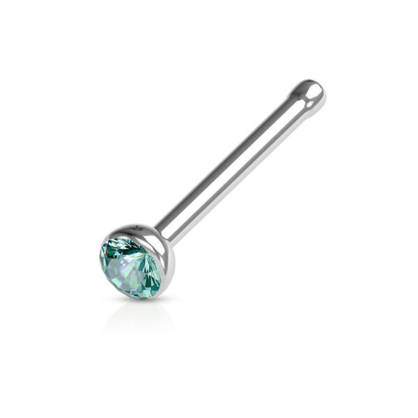 Neus bone piercing met gekleurde steen en press-fit - Afbeelding 12