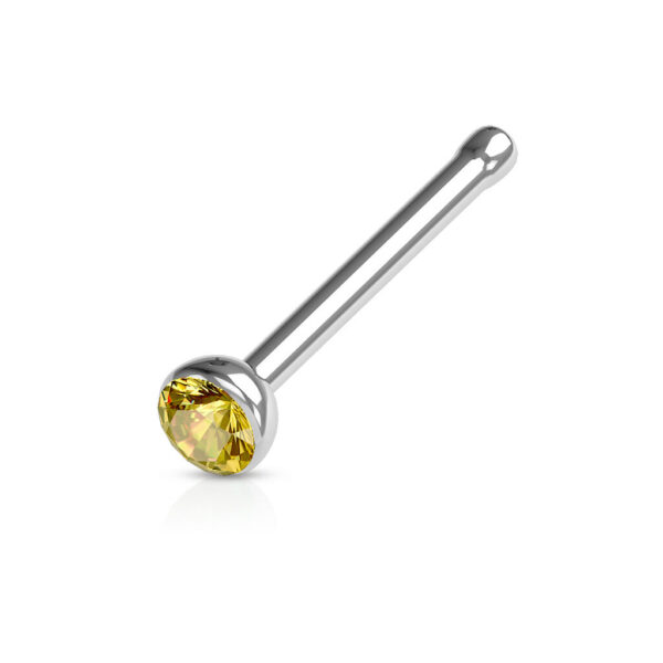 Neus bone piercing met gekleurde steen en press-fit - Afbeelding 14