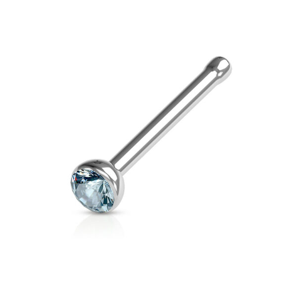 Neus bone piercing met gekleurde steen en press-fit - Afbeelding 10