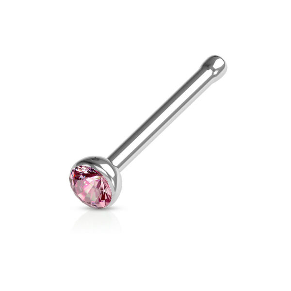 Neus bone piercing met gekleurde steen en press-fit - Afbeelding 11