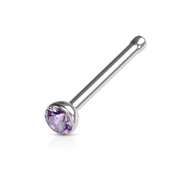 Neus bone piercing met gekleurde steen en press-fit - Afbeelding 15