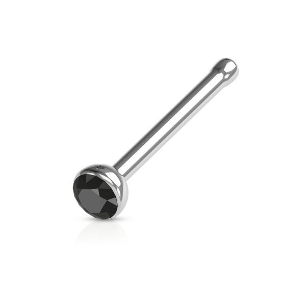 Neus bone piercing met gekleurde steen en press-fit - Afbeelding 9