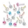 Neus bone piercing met kristal pong-set - Afbeelding 2