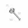 Neus bone piercing met kristal pong-set - Afbeelding 4