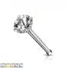 Neus bone piercing met kristal pong-set