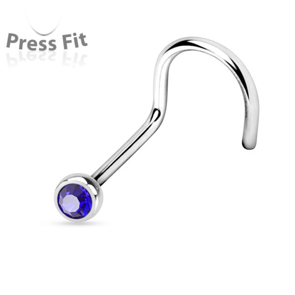 Neus screw met gekleurde steen en press-fit - Afbeelding 15