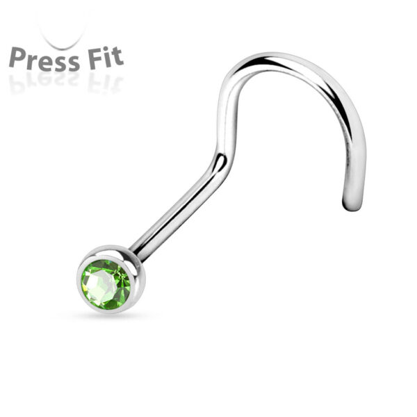 Neus screw met gekleurde steen en press-fit - Afbeelding 18