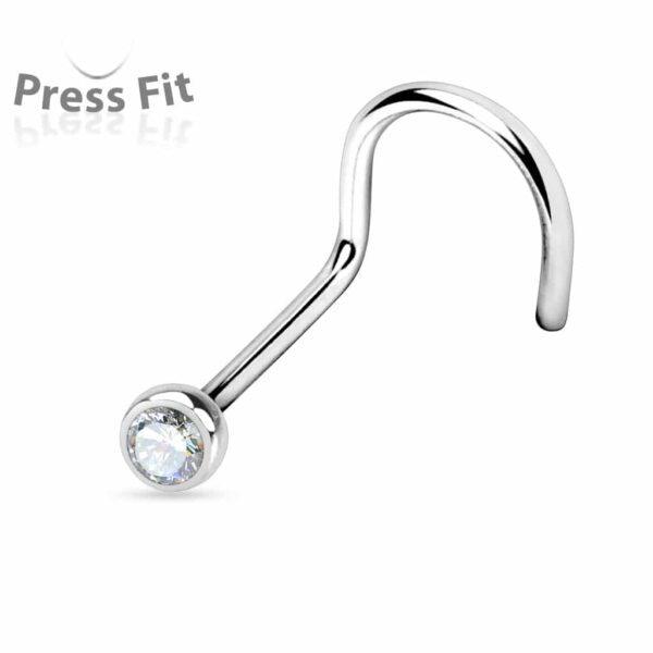 Neus screw met gekleurde steen en press-fit - Afbeelding 7