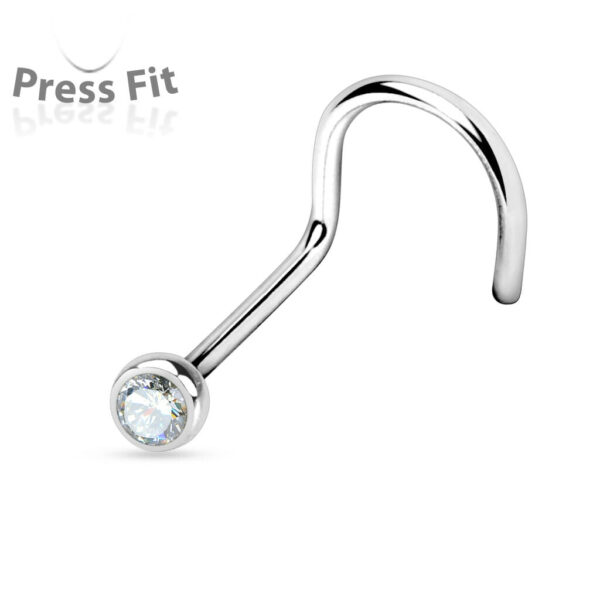 Neus screw met gekleurde steen en press-fit - Afbeelding 37