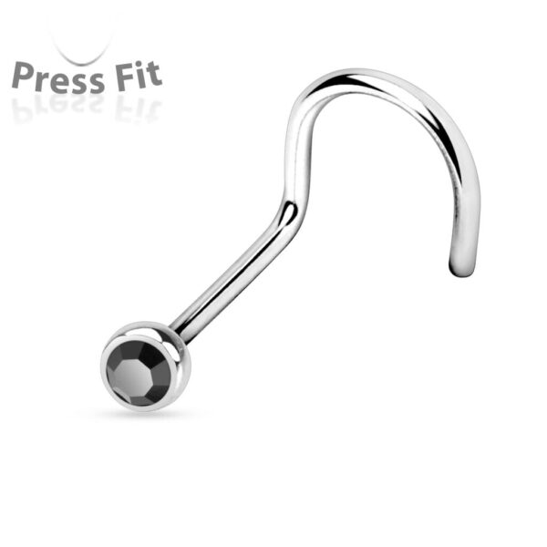 Neus screw met gekleurde steen en press-fit - Afbeelding 19