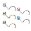 Neus screw met prong-set in verschillende kleuren - Afbeelding 3