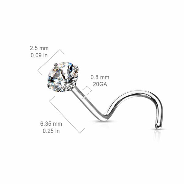 Neus screw met prong-set in verschillende kleuren - Afbeelding 4