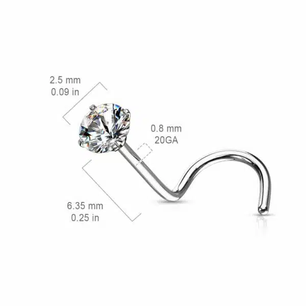 Neus screw met prong-set in verschillende kleuren - Afbeelding 4