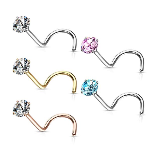 Neus screw met prong-set in verschillende kleuren - Afbeelding 5