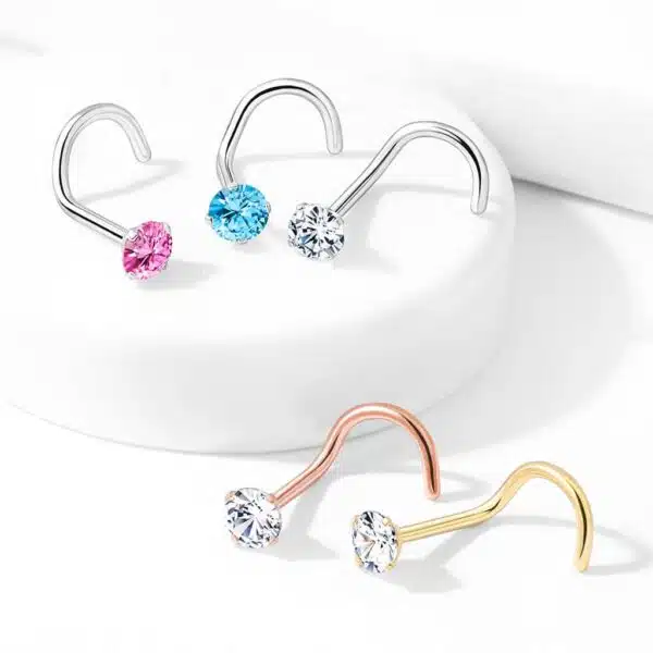 Neus screw met prong-set in verschillende kleuren - Afbeelding 7