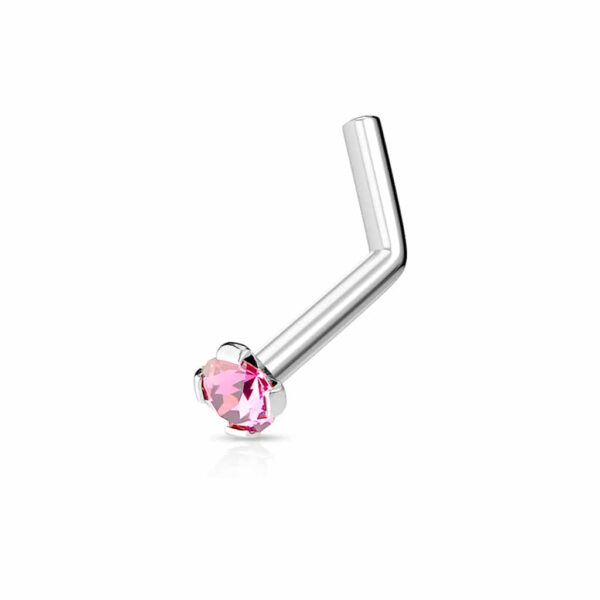 Neus stud met prong-set steen in verschillende kleuren - Afbeelding 16