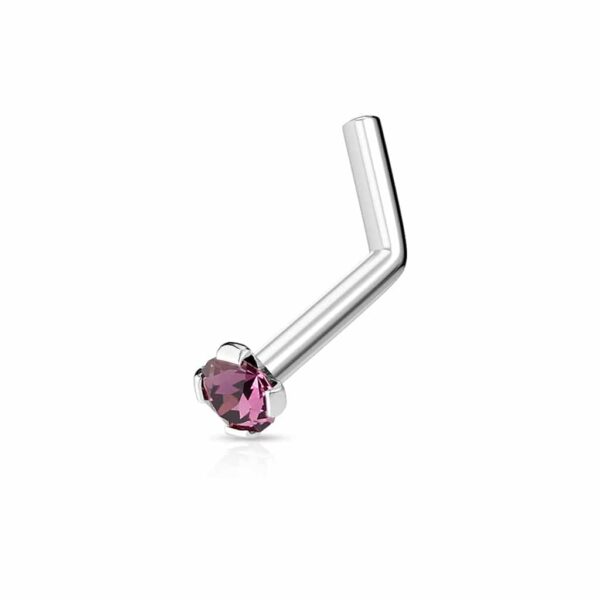 Neus stud met prong-set steen in verschillende kleuren - Afbeelding 12