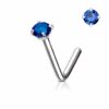 Neus stud met rond kristal in verschillende kleuren - Afbeelding 13