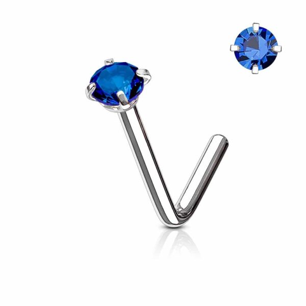 Neus stud met rond kristal in verschillende kleuren - Afbeelding 13