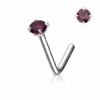 Neus stud met rond kristal in verschillende kleuren - Afbeelding 3