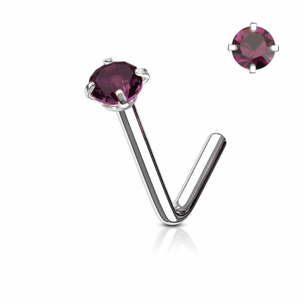 Neus stud met rond kristal in verschillende kleuren - Afbeelding 12