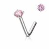 Neus stud met rond kristal in verschillende kleuren - Afbeelding 9