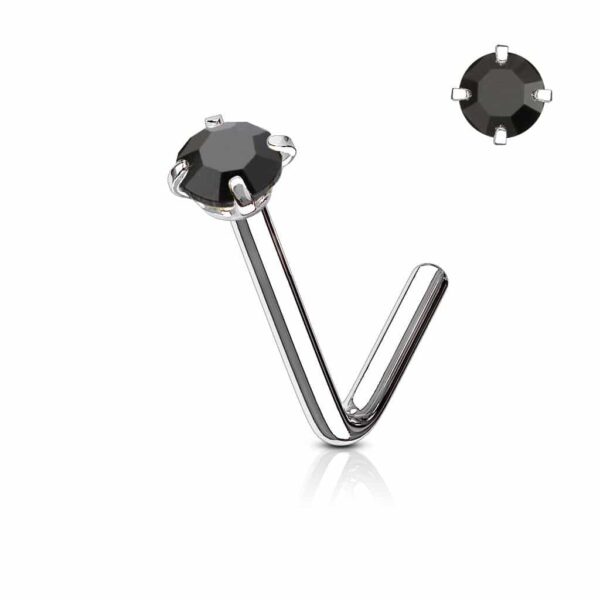Neus stud met rond kristal in verschillende kleuren - Afbeelding 7