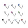 Neus stud standaard met rond kristal - Afbeelding 4