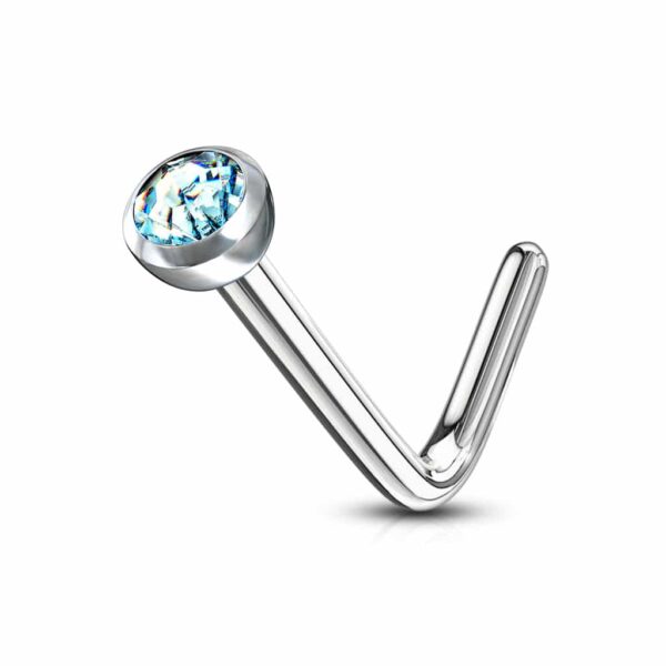 Neus stud standaard met rond kristal - Afbeelding 13