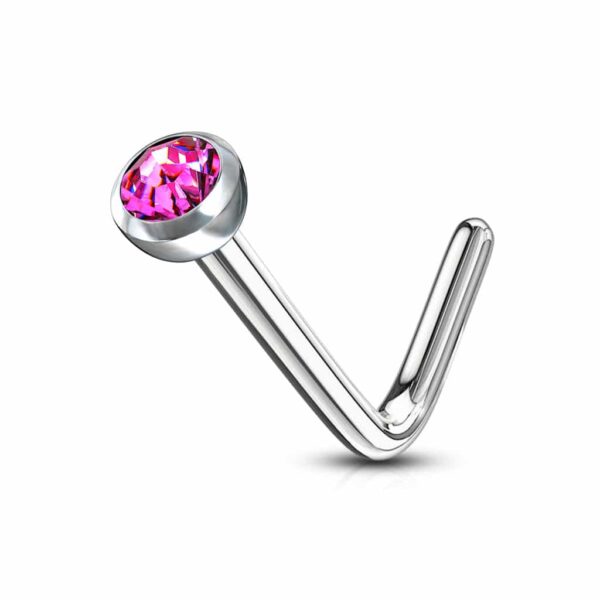Neus stud standaard met rond kristal - Afbeelding 19