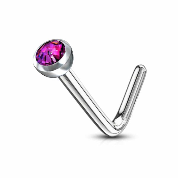 Neus stud standaard met rond kristal - Afbeelding 15