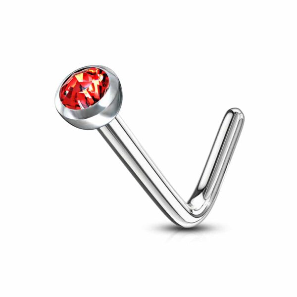 Neus stud standaard met rond kristal - Afbeelding 24