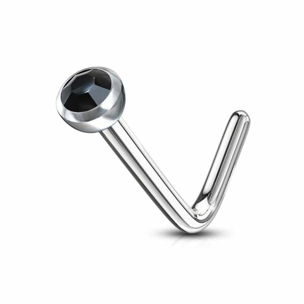 Neus stud standaard met rond kristal - Afbeelding 21
