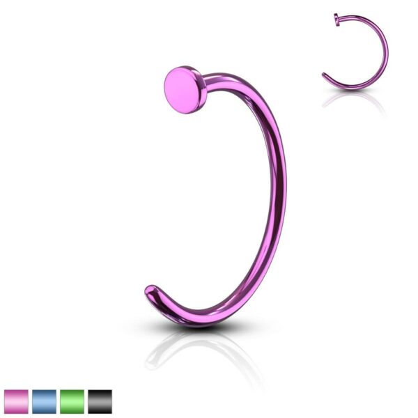 Open neusring van staal in verschillende kleuren